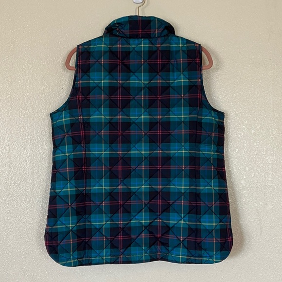 Lands' End Plaid Quilted Vest, M - Picture 6 of 8